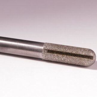 1/2" Dia. x 1 1/2" Length Sphere End Router with Slot - 30/40 Diamonds